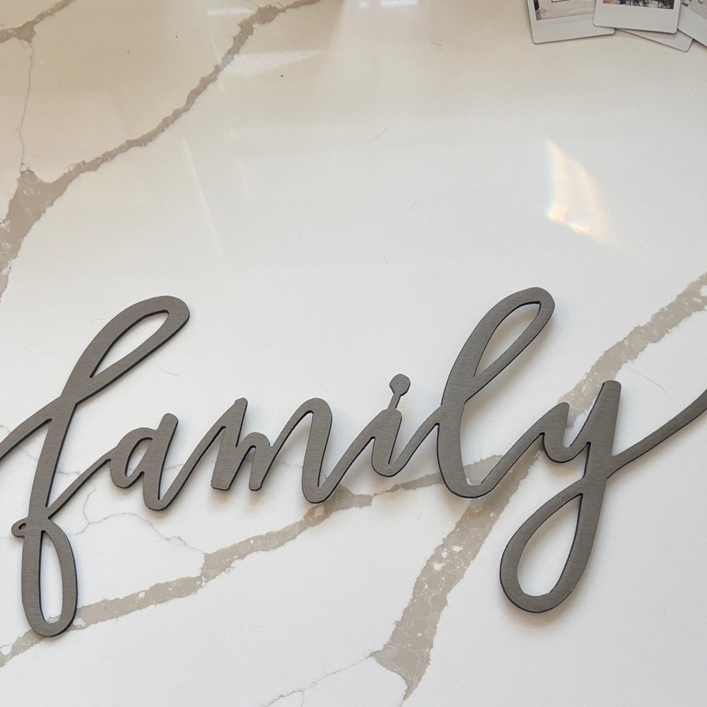 Magnolia Farms Gray Metal Family Wall Decor